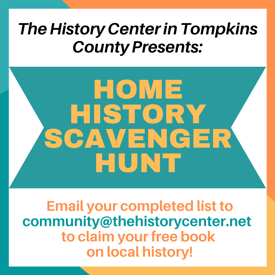 An image advertising the home history scavenger hunt
